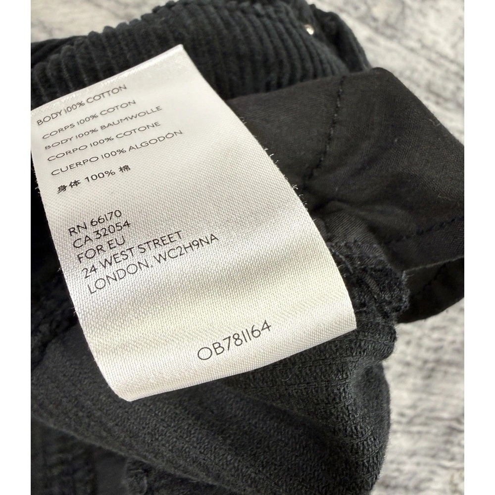 BDG Urban Outfitters High Rise Mom Corduroy Pants Size 25 Black Tapered Normcore - Picture 6 of 9